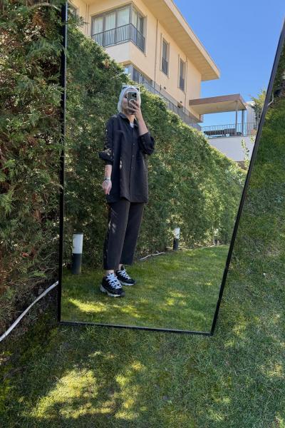  Tensel Modal Oversize Takım Siyah