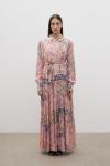 1298-Flower Elbise