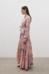 1298-Flower Elbise
