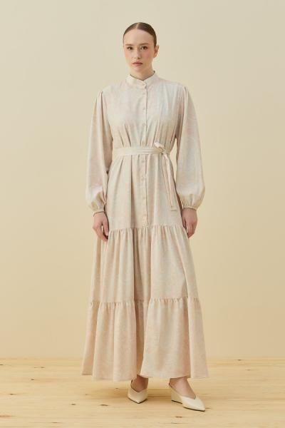 Bloom Serisi Elbise-Pudra -MRW-1733