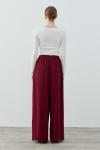 Dixi Krep Pantolon-Bordo -MRW-1652