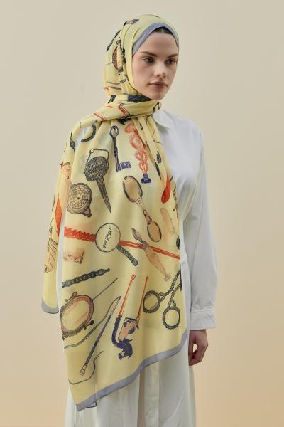 Luxe Minimal Şal-Sarı-MRW-2614