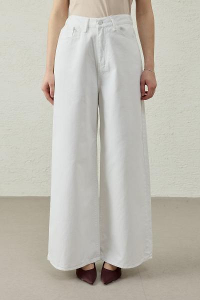 Salaş Denim Pantolon-Beyaz-MRW-1690