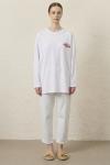 Sicilya Uzun Kol Tshirt-Beyaz- MRW 1855