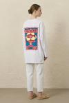 Sicilya Uzun Kol Tshirt-Beyaz- MRW 1855