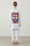 Sicilya Uzun Kol Tshirt-Beyaz- MRW 1855