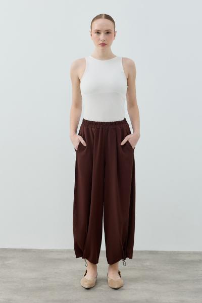 Spor Krep Pantolon-Kahverengi -MRW-1628