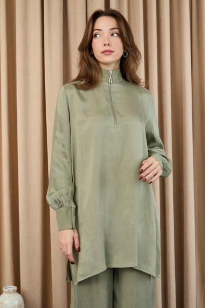 14403 Puanne ipek pamuk takım mint