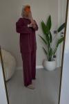 14457 Puanne pike takım burgundy