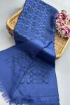 Desenli Şal Saks Mavisi