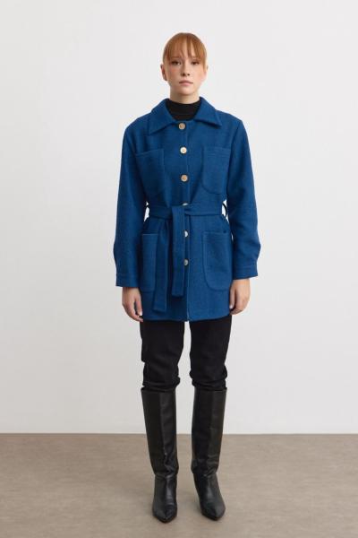 Düğmeli Ceket İndigo