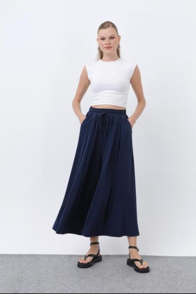 Etek Görünümlü Pantolon Lacivert