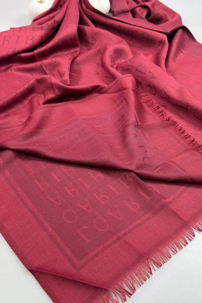 Harf Detaylı Şal Bordo