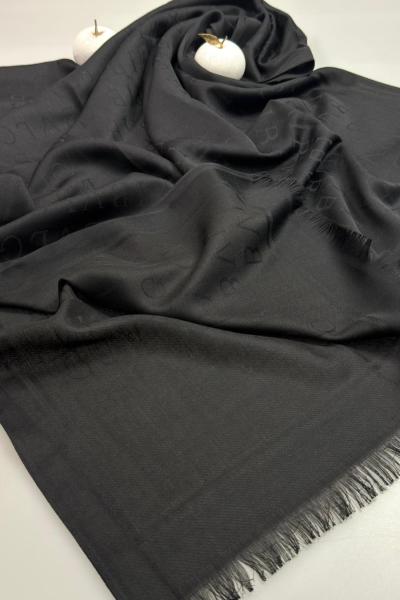 Harf Detaylı Şal Siyah