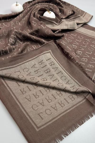 Harf Detaylı Şal Soft Kahve