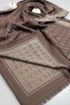 Harf Detaylı Şal Soft Kahve