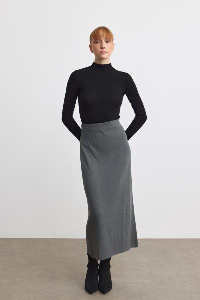 Kalem Triko Etek Gri