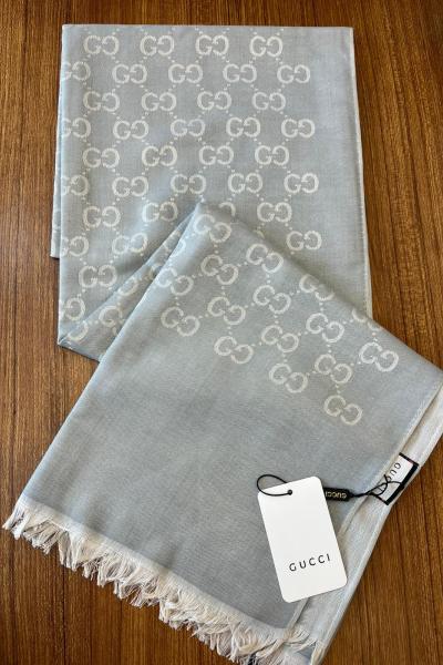 Marka Desen Şal Açık Mavi