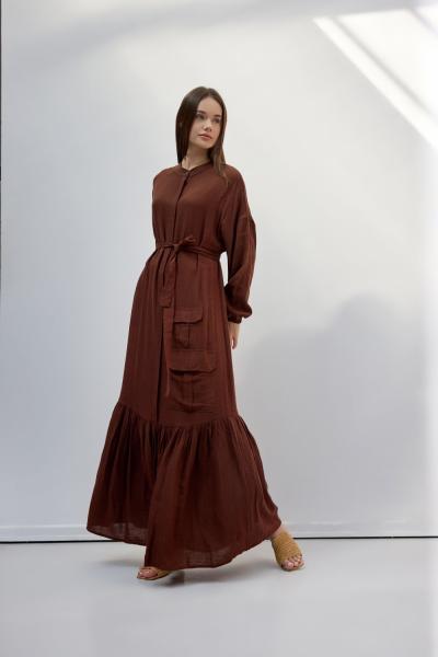 MRW1396 Capri Elbise Kahverengi