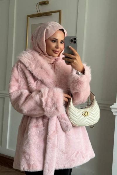 Orjinal Alpaka Kürk Pembe