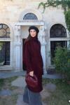 Osaka Atkılı Kaban Bordo