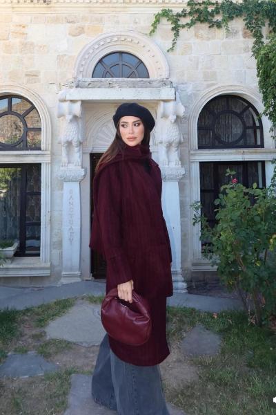 Osaka Atkılı Kaban Bordo