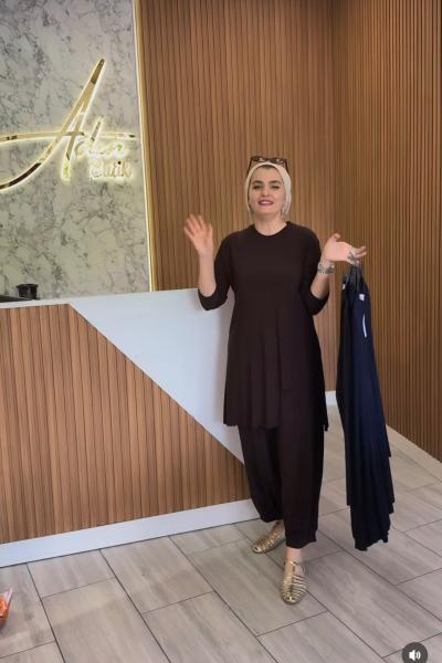 Pantolonlu Tasarım takım siyah