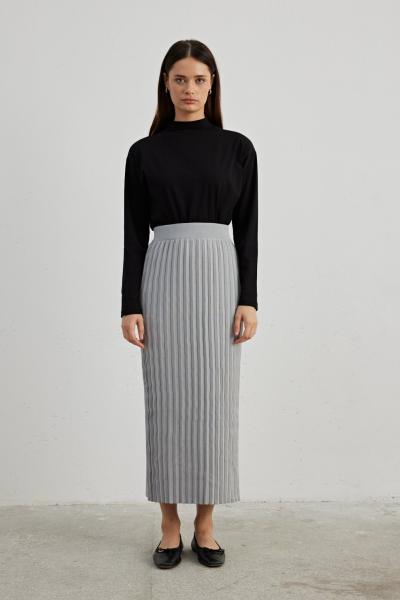 Pilise Triko Etek Gri