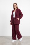 Puanne 14407 fermuarlı takım bordo