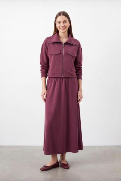 Puanne 14440 takım burgundy