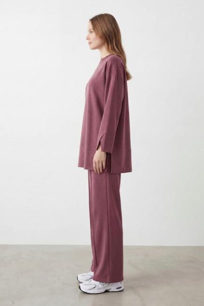 Puanne 14457 pike kumaş takım mürdüm