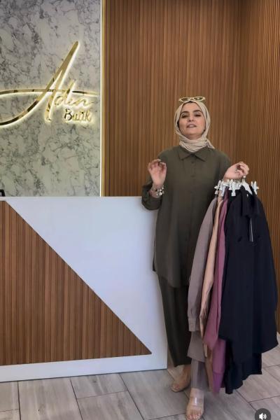 Puanne Cepli ve Düğmeli Takım Koyu Haki