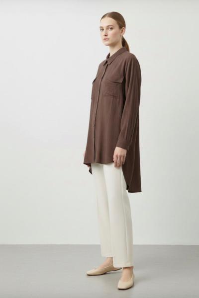 Puanne gömlek kahverengi