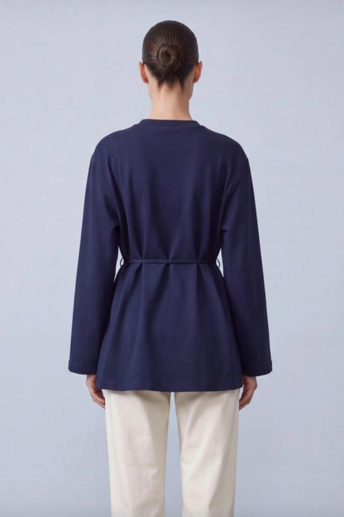 Puanne pamuk tunik navy
