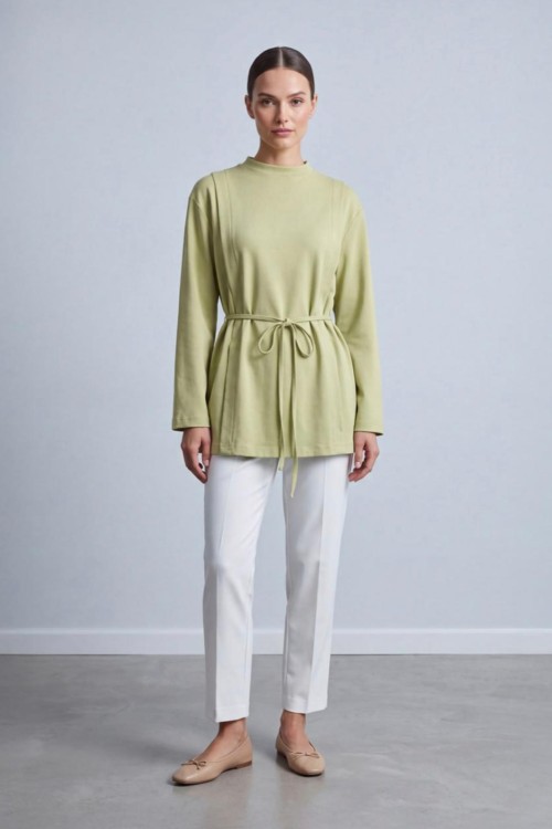 Puanne pamuk tunik olive