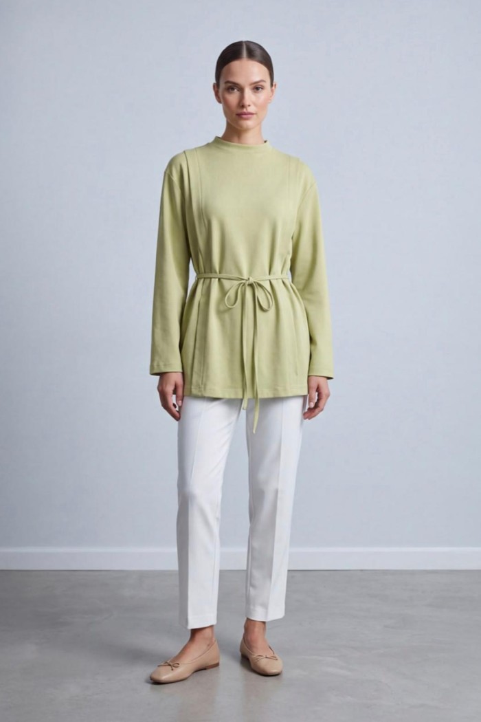 Puanne pamuk tunik olive