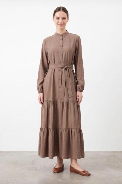 Puanne yeni sezon 12662 elbise mink