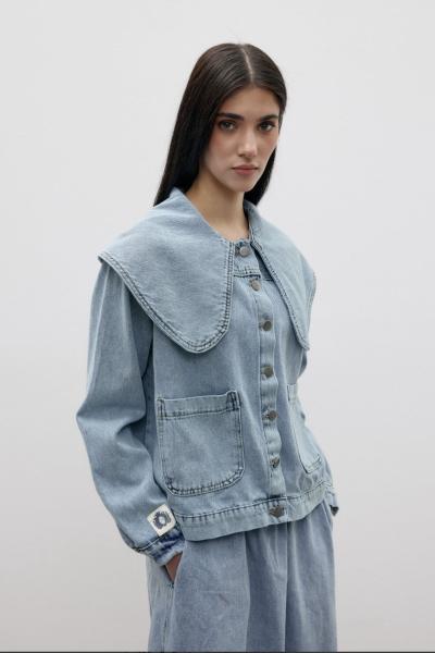 Romantik Denim Takım Açık Mavi