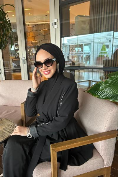 Salaş büzgülü bone siyah