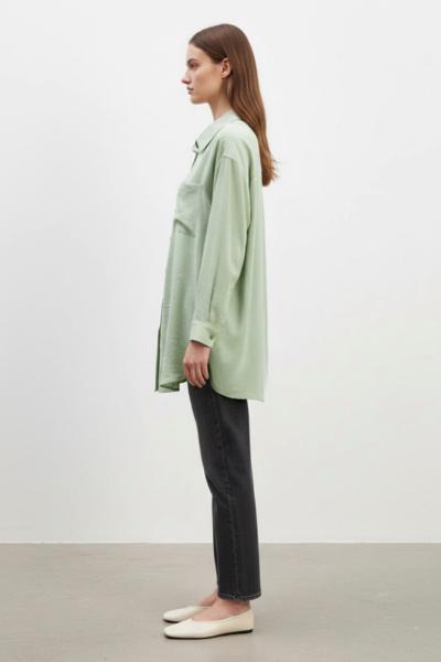 Tek Cepli Gömlek Almond green