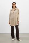 Tek Cepli Gömlek Bej