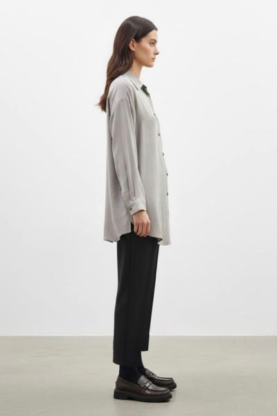Tek Cepli Gömlek Gri