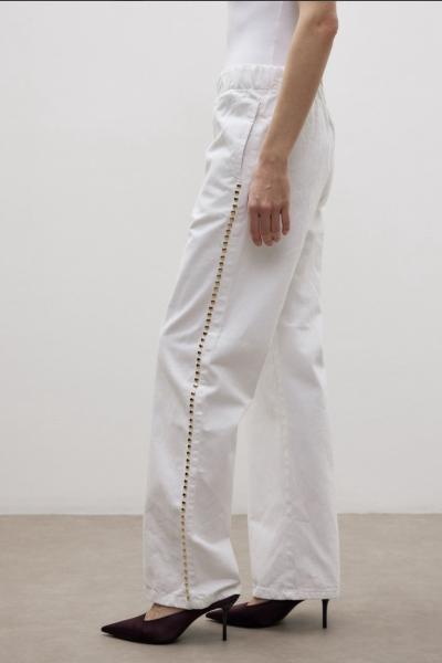 Yan Detaylı Lugano Pantolon Beyaz