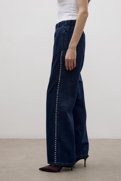 Yan Detaylı Lugano Pantolon Koyu Mavi